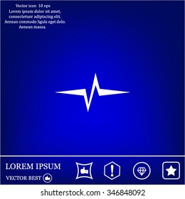Heart beat, cardiogram. Pulse icon