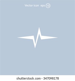 Heart beat, cardiogram. Pulse icon