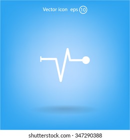 Heart beat, cardiogram. Pulse icon