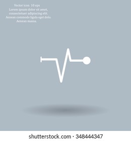 Heart beat, cardiogram. Pulse icon