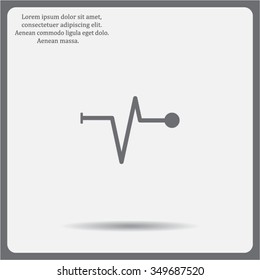 Heart beat, cardiogram. Pulse icon