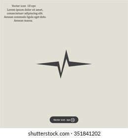 Heart beat, cardiogram. Pulse icon