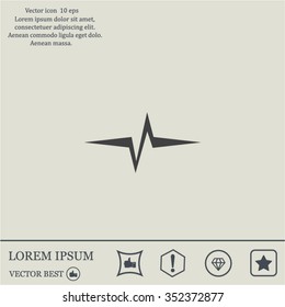 Heart beat, cardiogram. Pulse icon
