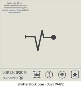 Heart beat, cardiogram. Pulse icon
