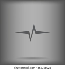 Heart beat, cardiogram. Pulse icon