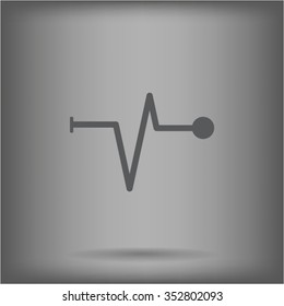 Heart beat, cardiogram. Pulse icon