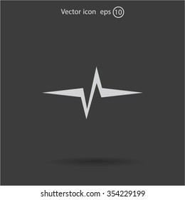 Heart beat, cardiogram. Pulse icon