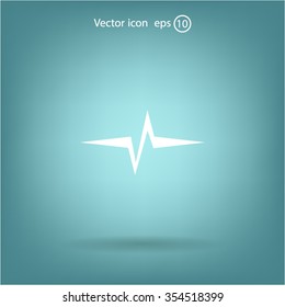 Heart beat, cardiogram. Pulse icon