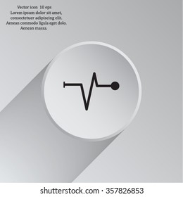 Heart beat, cardiogram. Pulse icon
