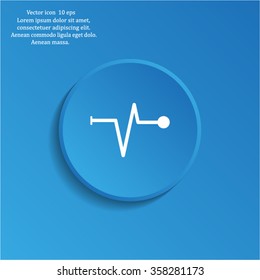 Heart beat, cardiogram. Pulse icon