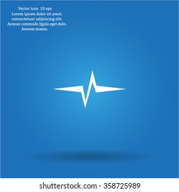 Heart beat, cardiogram. Pulse icon
