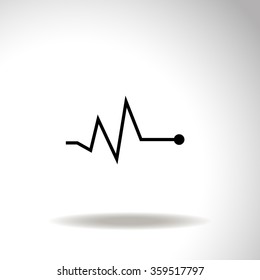 Heart beat, cardiogram. Pulse icon