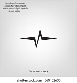 Heart beat, cardiogram. Pulse icon