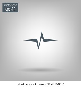 Heart beat, cardiogram. Pulse icon