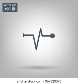 Heart beat, cardiogram. Pulse icon