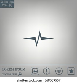 Heart beat, cardiogram. Pulse icon