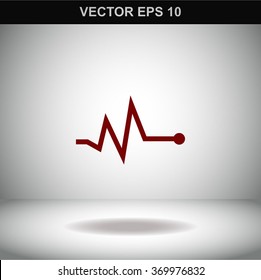 Heart beat, cardiogram. Pulse icon