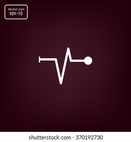 Heart beat, cardiogram. Pulse icon