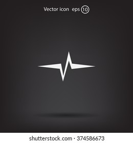 Heart beat, cardiogram. Pulse icon