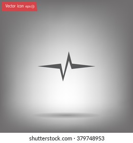 Heart beat, cardiogram. Pulse icon