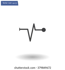 Heart beat, cardiogram. Pulse icon