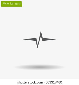 Heart beat, cardiogram. Pulse icon