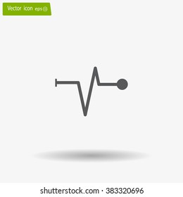 Heart beat, cardiogram. Pulse icon