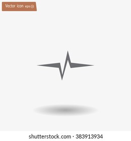 Heart beat, cardiogram. Pulse icon
