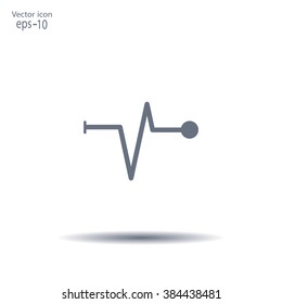 Heart beat, cardiogram. Pulse icon