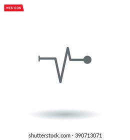 Heart beat, cardiogram. Pulse icon