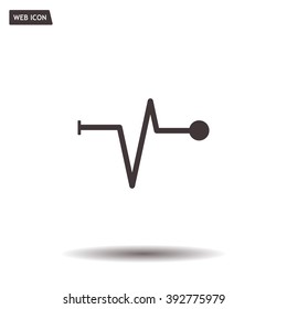 Heart beat, cardiogram. Pulse icon