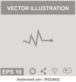 Heart beat, cardiogram. Pulse icon
