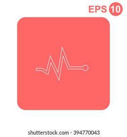 Heart beat, cardiogram. Pulse icon
