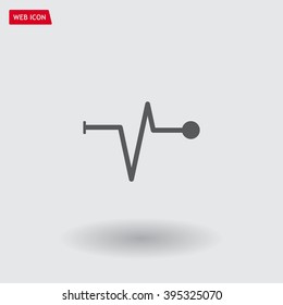 Heart beat, cardiogram. Pulse icon