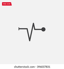 Heart beat, cardiogram. Pulse icon