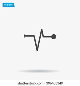 Heart beat, cardiogram. Pulse icon
