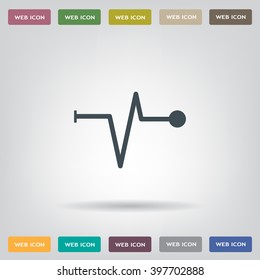 Heart beat, cardiogram. Pulse icon