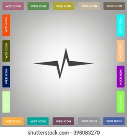 Heart beat, cardiogram. Pulse icon