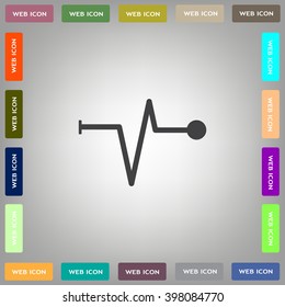 Heart beat, cardiogram. Pulse icon