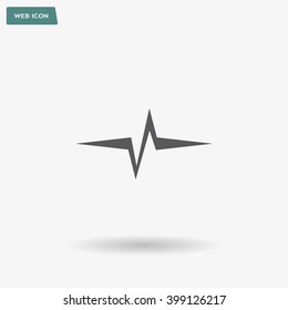 Heart beat, cardiogram. Pulse icon