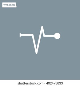 Heart beat, cardiogram. Pulse icon