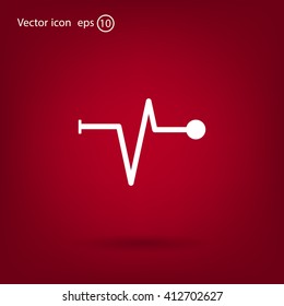 Heart beat, cardiogram. Pulse icon