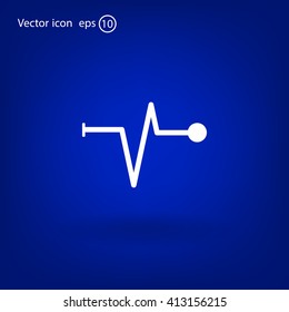 Heart beat, cardiogram. Pulse icon