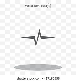 Heart beat, cardiogram. Pulse icon
