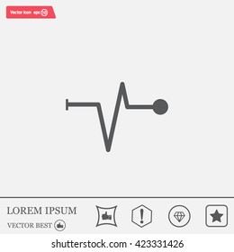 Heart beat, cardiogram. Pulse icon