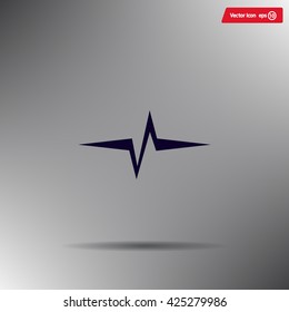 Heart beat, cardiogram. Pulse icon