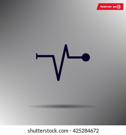 Heart beat, cardiogram. Pulse icon