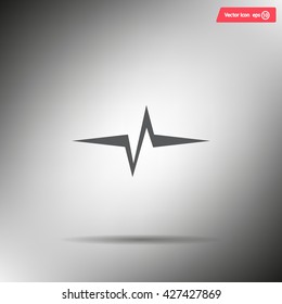 Heart beat, cardiogram. Pulse icon