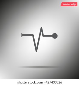 Heart beat, cardiogram. Pulse icon