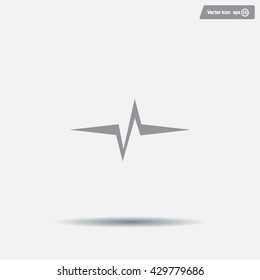 Heart beat, cardiogram. Pulse icon